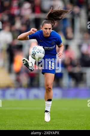 Chelsea's Eve Perisset während des Spiels der Barclays Women's Super League im Mangata Pay UK Stadium in Borehamwood. Bilddatum: Sonntag, 14. April 2024. Stockfoto