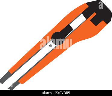 Cutter-Messer – Symbol für Schreibwaren Vektordesign-Vorlage Stock Vektor