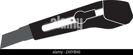 Cutter-Messer – Symbol für Schreibwaren Vektordesign-Vorlage Stock Vektor