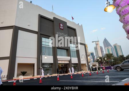 Der Khalifa International Tennis and Squash Complex befindet sich in Doha. Qatar Tennis Federation. Stockfoto