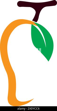 Mango-Vektorsymbol. Vorlage für Logo der Illustration Stock Vektor