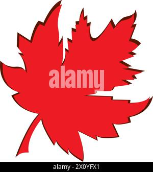 Symbol eines Ahornblattes. Raster-Abbildung, Vorlage für Hintergrund-Logo. Stock Vektor
