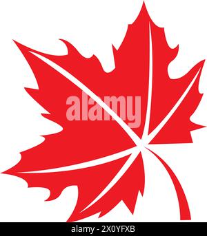 Symbol eines Ahornblattes. Raster-Abbildung, Vorlage für Hintergrund-Logo. Stock Vektor