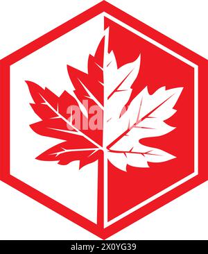 Symbol eines Ahornblattes. Raster-Abbildung, Vorlage für Hintergrund-Logo. Stock Vektor