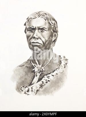 Cro-Magnon. Rekonstruktion der Mitte des 20. Jahrhunderts. Stockfoto