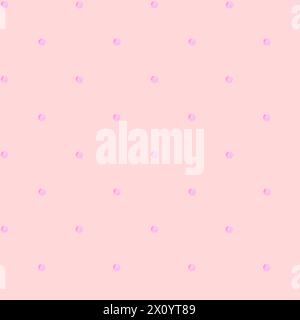 Polka Dots auf rosafarbenem Hintergrund. Nahtloses Muster. Kinderparty, Babyparty, Geburtstag. Einfaches Design für Tapeten, Karten, Geschenkpapier, Statio Stockfoto