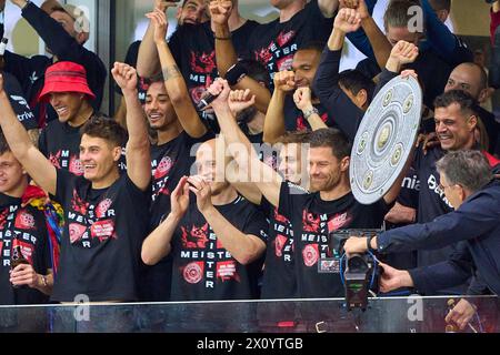 Leverkusen, Deutschland. April 2024. In der MatchBAYER 04 LEVERKUSEN - SV WERDER BREMEN am 14. April 2024 in Leverkusen. Saison 2023/2024, 1.Bundesliga, Spieltag 29, 29.Spieltag Fotograf: ddp Images/Star-Images - DFL-VORSCHRIFTEN VERBIETEN JEDE VERWENDUNG VON FOTOS als BILDSEQUENZEN und/oder QUASI-VIDEO - Credit: ddp Media GmbH/Alamy Live News Stockfoto