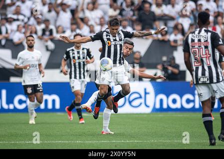 Sao Paulo, Sao Paulo, Brasilien. April 2024. Sao Paulo (SP), 14/2024 - BRASILEIRAO/CORINTHIANS, am Nachmittag dieses Sonntags, 14. April 2024. (Kreditbild: © Ronaldo Barreto/TheNEWS2 via ZUMA Press Wire) NUR REDAKTIONELLE VERWENDUNG! Nicht für kommerzielle ZWECKE! Stockfoto