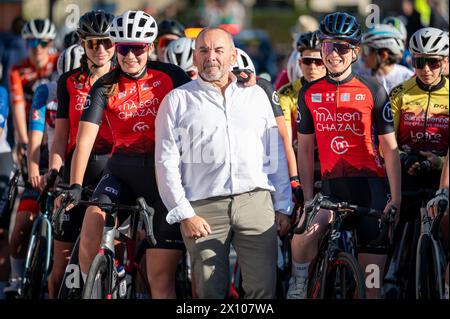 Chambery, Frankreich. April 2024. Patrice PION während des Grand Prix der Chambery Women's 2024, FDJ Women's Elite French Cup Radrennen am 14. April 2024 in Chambery, Frankreich - Foto Florian Frison/DPPI Credit: DPPI Media/Alamy Live News Stockfoto