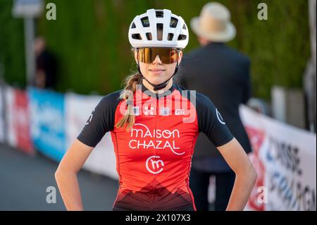 Chambery, Frankreich. April 2024. Nina Lavenu während des Grand Prix 2024 der Chambery Women's Elite French Cup am 14. April 2024 in Chambery, Frankreich - Foto Florian Frison/DPPI Credit: DPPI Media/Alamy Live News Stockfoto