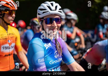 Chambery, Frankreich. April 2024. RATIGNIER Amélie während des Grand Prix der Chambery Women's 2024, FDJ Women's Elite French Cup Radrennen am 14. April 2024 in Chambery, Frankreich - Foto Florian Frison/DPPI Credit: DPPI Media/Alamy Live News Stockfoto