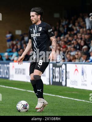 Barrow's Kian Spence während des Spiels der Sky Bet League 2 zwischen Gillingham und Barrow im MEMS Priestfield Stadium, Gillingham am Samstag, den 13. April 2024. (Foto: Mark Fletcher | MI News) Credit: MI News & Sport /Alamy Live News Stockfoto