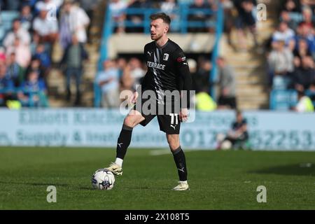 Barrow's Elliot Newby während des Spiels der Sky Bet League 2 zwischen Gillingham und Barrow im MEMS Priestfield Stadium, Gillingham am Samstag, den 13. April 2024. (Foto: Mark Fletcher | MI News) Credit: MI News & Sport /Alamy Live News Stockfoto