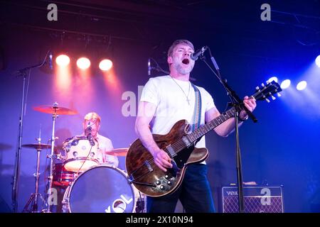 Glasgow, Schottland, Großbritannien. April 2024. Kings of Lyon tritt am 13. April 2024 in den Clyde Rooms, Edmonton House in Glasgow auf Credit: Glasgow Green at Winter Time/Alamy Live News Credit: Glasgow Green at Winter Time/Alamy Live News Stockfoto