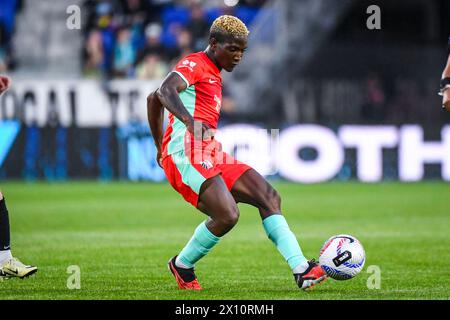 Harrison, Usa. April 2024. Harrison, USA, 14. April 2024: Temwa Chawinga (6 Kansas City Current) während des Spiels zwischen Gotham FC und Kansas City Current in der Red Bull Arena in Harrison, NJ United States (NUR REDAKTIONELLE VERWENDUNG). (Rebekah Wynkoop/SPP) Credit: SPP Sport Press Photo. /Alamy Live News Stockfoto