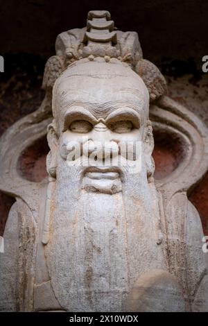 Dazu Rock Carvings sind Klippenschnitzereien aus der späten Tang- und frühen Song-Dynastie mit buddhistischen Themen. Stockfoto