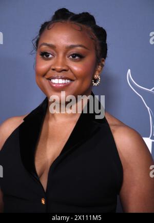 14. April 2024 Schauspielerin/Autorin Quinta Brunson nimmt am 14. April 2024 an den 76. Annual Writers Guild Awards im Hollywood Palladium in Los Angeles, Kalifornien, USA Teil. Foto: Barry King/Alamy Live News Stockfoto