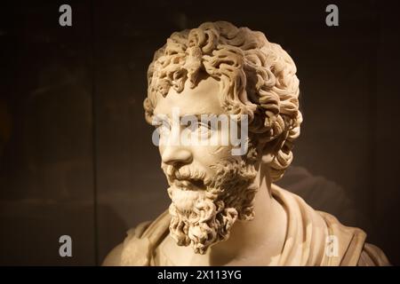 Marmorbüste von Septimius Severus, Rom, Italien, 200-10 n. Chr Stockfoto