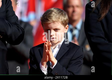 Monaco, Monaco. April 2024. Prinz Jacques von Monaco während des achten Tages der Rolex Monte-Carlo Masters im Monte-Carlo Country Club am 14. April 2024 in Monte-Carlo, Monaco Bild und Copyright Thierry CARPICO/ATP Images (CARPICO Thierry/ATP/SPP) Credit: SPP Sport Press Photo. /Alamy Live News Stockfoto