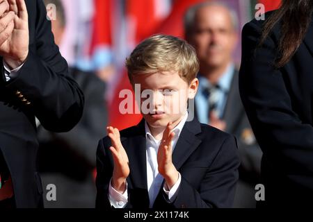 Monaco, Monaco. April 2024. Prinz Jacques von Monaco während des achten Tages der Rolex Monte-Carlo Masters im Monte-Carlo Country Club am 14. April 2024 in Monte-Carlo, Monaco Bild und Copyright Thierry CARPICO/ATP Images (CARPICO Thierry/ATP/SPP) Credit: SPP Sport Press Photo. /Alamy Live News Stockfoto