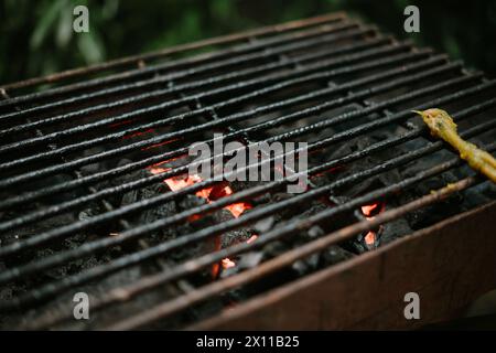 Ein Grill zum Grillen von Fleisch Stockfoto