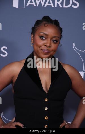 14. April 2024 Schauspielerin/Autorin Quinta Brunson nimmt am 14. April 2024 an den 76. Annual Writers Guild Awards im Hollywood Palladium in Los Angeles, Kalifornien, USA Teil. Foto: Barry King/Alamy Live News Stockfoto