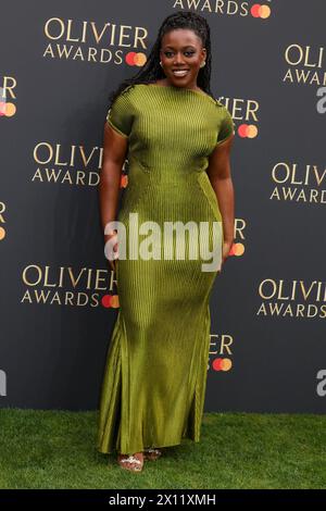 London, Großbritannien. April 2024. Georgina Onuorah nimmt an den Olivier Awards 2024 in der Royal Albert Hall in South Kensington, London, Teil. (Foto: Cat Morley/SOPA Images/SIPA USA) Credit: SIPA USA/Alamy Live News Stockfoto