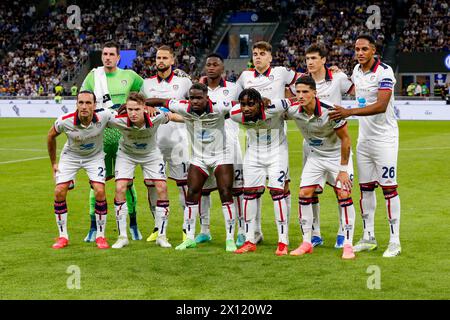 Mailand, Italien - 14. april 2024 - Inter vs Cagliari Serie A - Line-Up cagliari Credit: Kines Milano/Alamy Live News Stockfoto