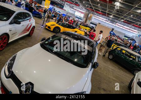 © Arnaud BEINAT/Maxppp. 14.04.2024, Metz, Lorraine, Grand EST, Frankreich. Le Salon Metz Auto Passion qui s'EST tenu à Metz (Mosel, Grand EST) les 13 et 14 avril 2024. ENGLISCHE BILDUNTERSCHRIFT : Metz Auto Passion Ausstellung, die in der französischen Stadt Metz (östlich von Frankreich) am 13. Und 14. April 2024. Quelle: MAXPPP/Alamy Live News Stockfoto