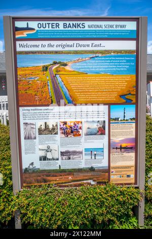 Cape Hatteras NS, NC, USA - 13. August 2022: Willkommen im Original Down East Stockfoto