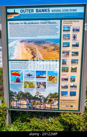 Cape Hatteras NS, NC, USA - 13. August 2022: Willkommen im Authentic Outer Banks Stockfoto