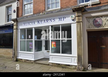 Das Büro der Parlamentsabgeordneten Alicia Kearns in Oakham. Sie wurde bei den Parlamentswahlen 2019 zur konservativen Parlamentsabgeordneten für Rutland und Melton gewählt Stockfoto