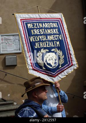Veranstaltung Kultur gegen Antisemitismus, organisiert von der tschechischen Niederlassung der Internationalen Christlichen Botschaft Jerusalem (ICEJ) zur Unterstützung Israels in Prag, CZE Stockfoto