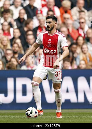 AMSTERDAM: Josip Sutalo von Ajax während des niederländischen Eredivisie-Spiels zwischen Ajax Amsterdam und dem FC Twente in der Johan Cruijff Arena am 14. April 2024 in Amsterdam. ANP | Hollandse Hoogte | MAURICE VAN STEEN Stockfoto