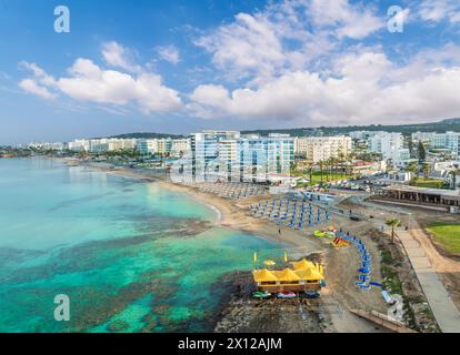 Landschaft mit Feigenbaumbucht in Protaras, Zypern Stockfoto