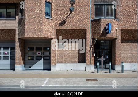 Schaerbeek, Hauptstadt Brüssel, Belgien, 10. April 2024 - Hauptverantwortliche der Polizeibehörde Stockfoto