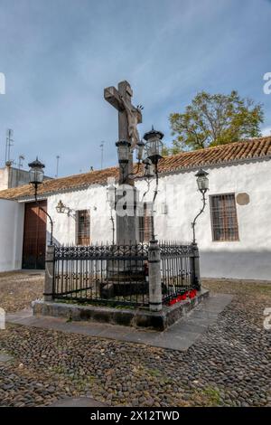 Cordoba, Spanien - 16. März 2024: Der berühmte Cristo de los Faroles (Christus der Laternen), befindet sich auf der Plaza de Capuchinos in der historischen Mitte Stockfoto