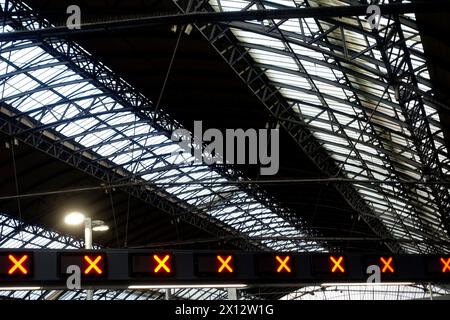 Queen Sie Street Station, Glasgow, Schottland, Vereinigtes Königreich. Stockfoto