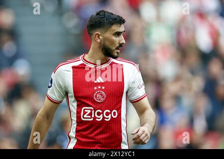 AMSTERDAM: Josip Sutalo von Ajax während des niederländischen Eredivisie-Spiels zwischen Ajax Amsterdam und dem FC Twente in der Johan Cruijff Arena am 14. April 2024 in Amsterdam. ANP | Hollandse Hoogte | MAURICE VAN STEEN Stockfoto