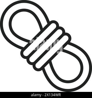 Seil-Symbol-Vektorbild. Geeignet für Webanwendungen und Druckmedien für mobile Anwendungen. Stock Vektor