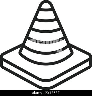 Vektorbild des Verkehrskonus-Symbols. Geeignet für Webanwendungen und Druckmedien für mobile Anwendungen. Stock Vektor