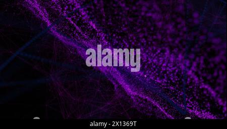 Bild des dna-Strähnens über hellen Flecken auf schwarzem Hintergrund Stockfoto