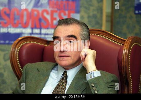 Der US-amerikanische Filmregisseur und Oscar-Preisträger Martin Scorsese anlässlich einer Pressekonferenz in Wien anlässlich der Premiere seines neuen Films „Casino“ am 23. November 1995. - 19951123 PD0013 - Rechteinfo: Rechte verwaltet (RM) Stockfoto