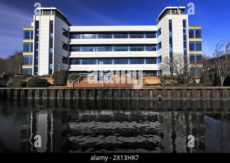 Das New Castle House am Nottingham and Beeston Canal, Castle Wharf, Waterfront Area von Nottingham City, Nottinghamshire, England, Großbritannien Stockfoto