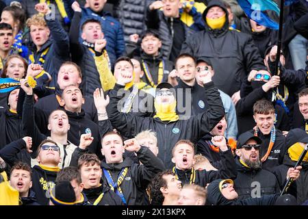 14. April 2024, Aarhus, Dänemark. Superligakampen mellem AGF og Brøndby IF på Ceres Park i Aarhus søndag den 14. april 2024. Quelle: Ritzau/Alamy Live News Stockfoto