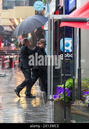 London, Großbritannien. April 2024. Russell Crowe erscheint in den Global Radio Studios für die Radiosendung Credit: Richard Lincoln/Alamy Live News Stockfoto