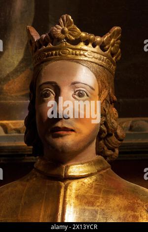 Modell des Heiligen Elzéar in der Franziskanerkirche Ansouis, Vaucluse, Provence-Alpes-Côte d'Azur, Frankreich Stockfoto