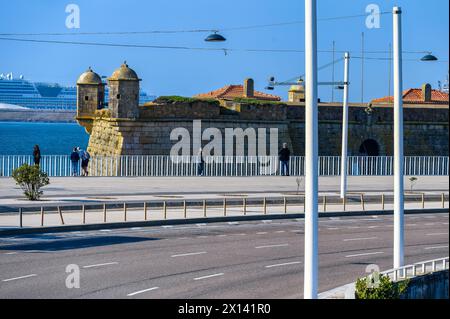 Fort von Sao Joao Baptista oder Saint John the Baptist, Porto, Portugal Stockfoto