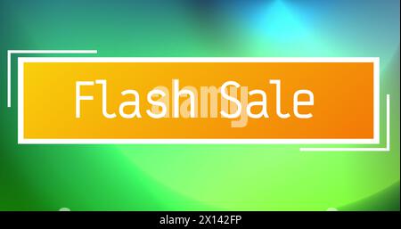 Bild: Flash-Verkaufstext über Formen Stockfoto