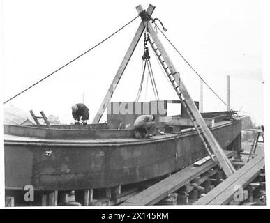 DIE INGENIEURE VON ROYAL BAUEN DAS NEUE CRAFT50 FT. Twin Screw Tug - Blick auf die britische Armee Stockfoto